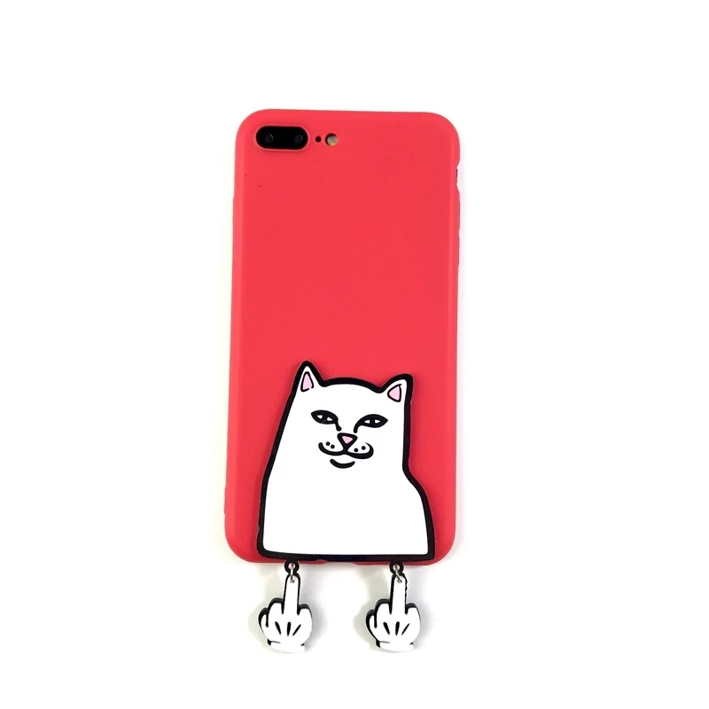 XINGYUANKE 3D Funny Cartoon Middle Finger Cat Phone Cover For Samsung Galaxy A3 2016 A310 Case Cute Silicone Coque Fundas |