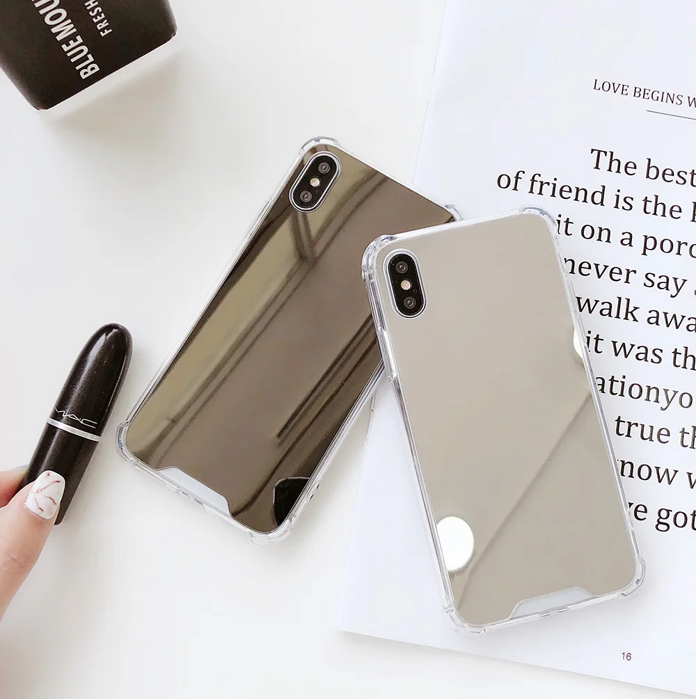 Super Shockproof Phone Case For iPhone 7 6 6S 8 9 Plus X Cases Cover Silicon Luxury Plating Electroplating Mirror TPU |