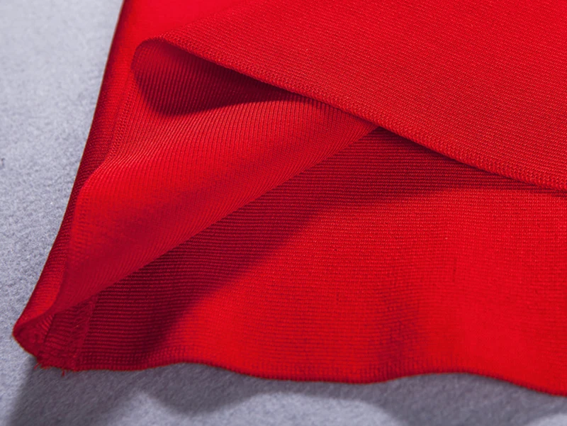 Женское облегающее платье HL554 черное/красное с длинным рукавом|bandage dress|red dressdropship