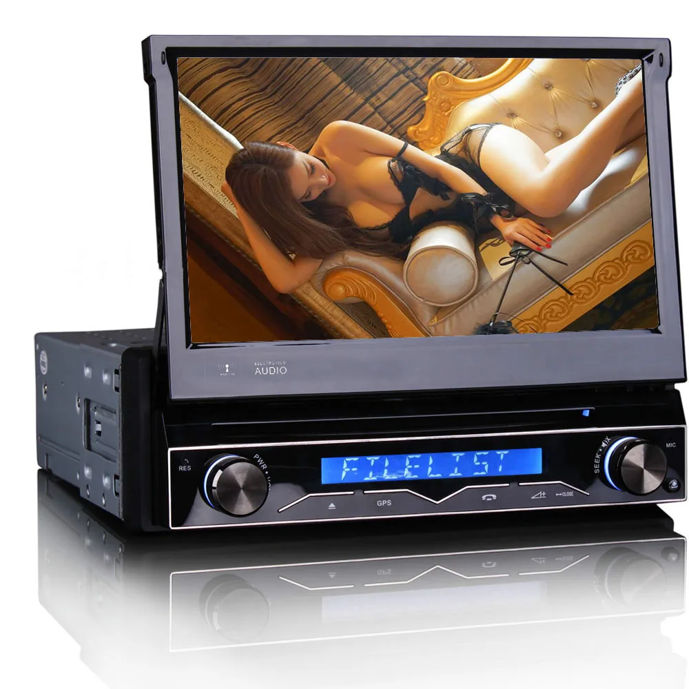 Универсальная " 1Din Авто выдвижная панель автомобиля DVD gps navi система с DVBT 3g WiFi tv DVR RDS AM FM SWC 4X50W DK7088