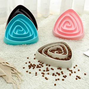 Миска для питомцев для кошек и собак, долговечная износостойкая треугольная миска для медленного приготовления пищи, миска для собак против клещей