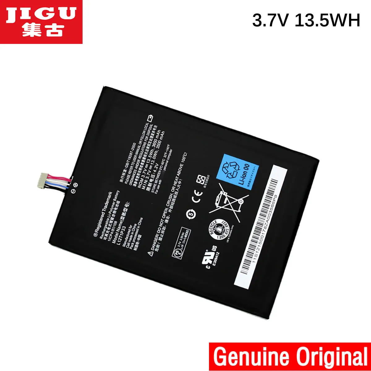 JIGU 121500178 121500179 L12T1P33 L12D1P31 Оригинальный аккумулятор для ноутбука Lenovo IdeaPad A3000 A1000 A3000H