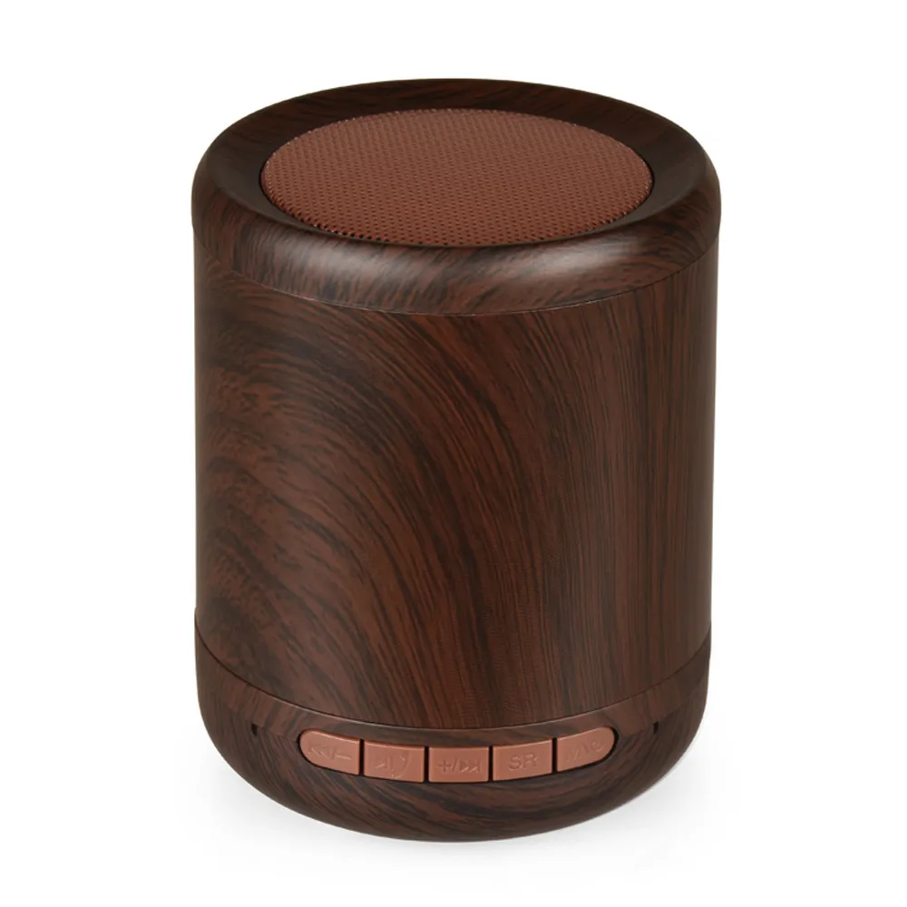Brown VOBERRY популярный K2001 Деревянный Портативный беспроводной Bluetooth Дополнительный вход громкоговорителя подключается для дома и офиса - Цвет: Brown