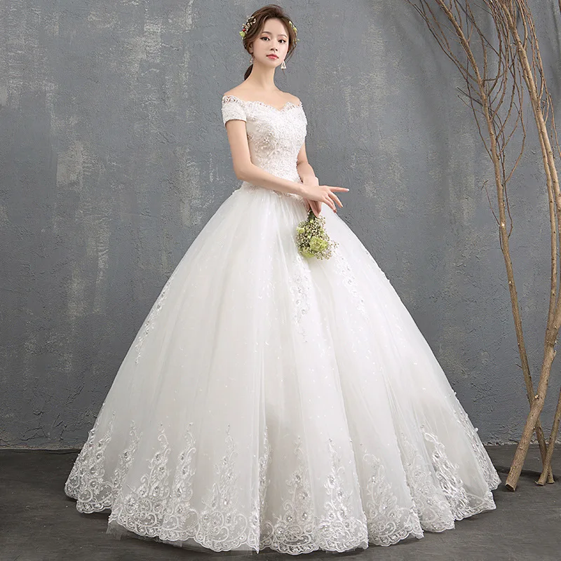 Mrs Win Vestido De Noiva/2021 Новое винтажное свадебное платье принцессы с вырезом лодочкой и