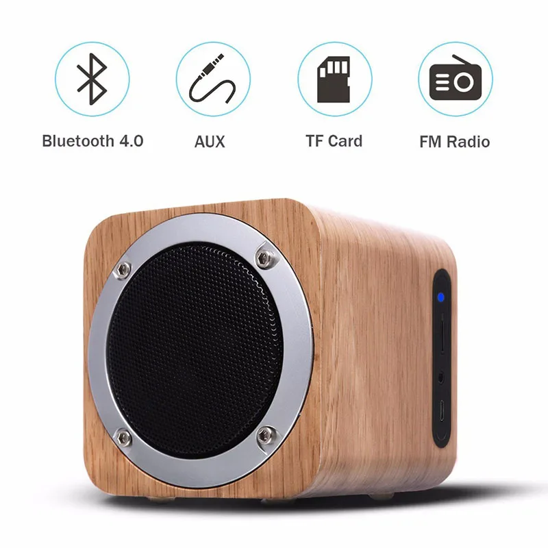 fashion Retro wood bluetooth speaker wooden square radio FM vibro woofer boombox caixa de som portatil altavoz alto falante | Электроника