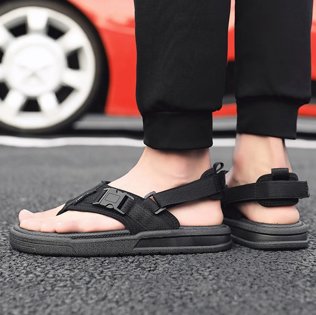 Новинка 2019 года сезон весна-лето мужские летние сандалии Вьетнамки уличная