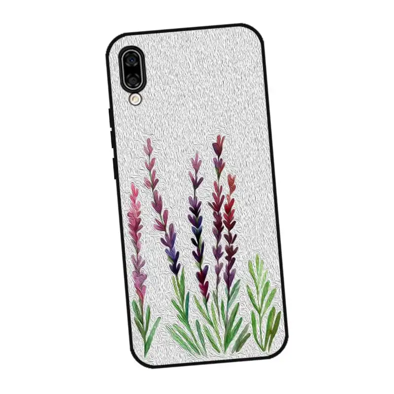 N460 Watercolour Flower Cool Black Silicone Case Cover For Huawei Honor 6A 6C 6X 7C 7X 8 Lite Pro |