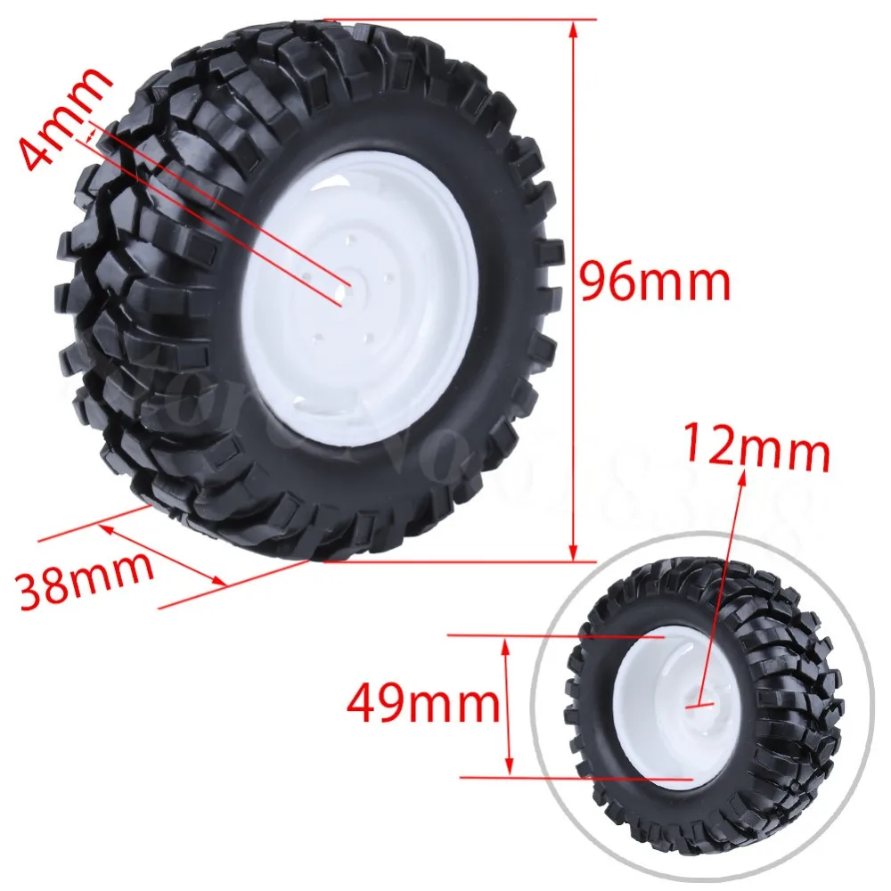 4 шт./лот RC 1 9 &quotRC Гусеничные Шины Колеса Обода 12 мм Шестигранная Ступица с