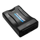 Композитный преобразователь HDMI в SCART, 1080p + кабель постоянного тока или 5 в 1 А источник питания постоянного тока с вилкой для рекордеров CRT TV VHS VCR DVD