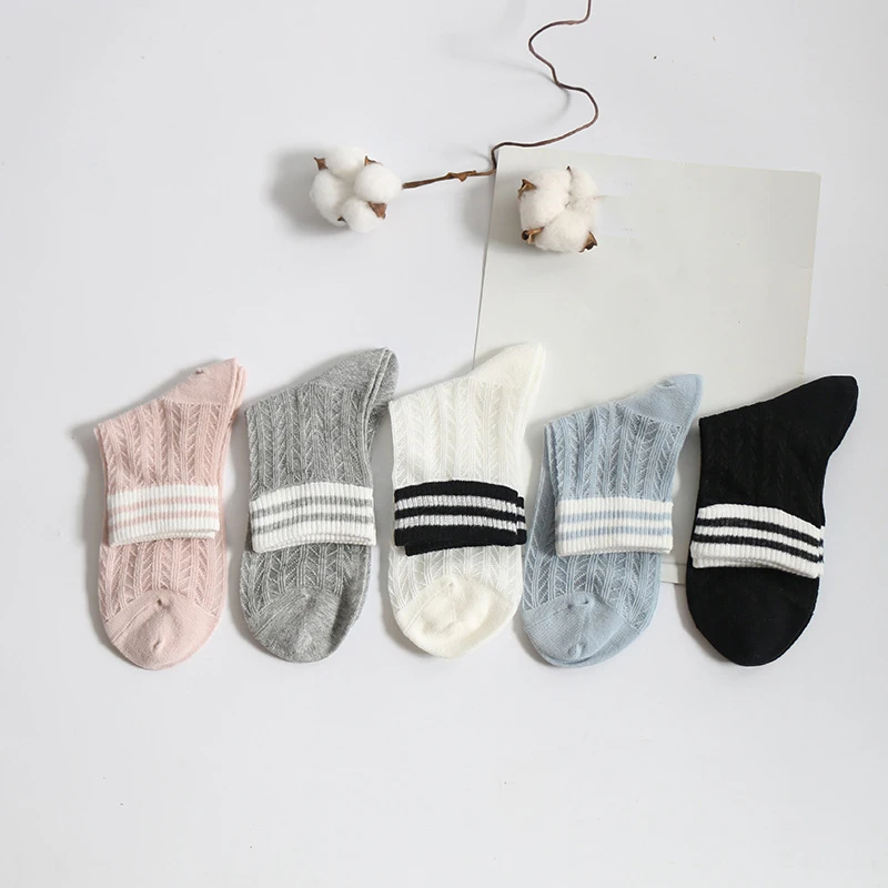 Spring Summer Women Transparent Casual Socks Female Thin Crystal Glass Silk Striped Fashion Stretch Soft Comfy Elastic Sox|Носки| |