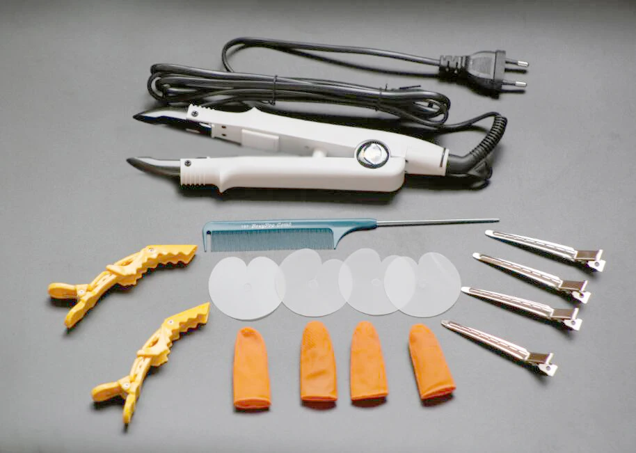 Плоская пластина белого цвета для наращивания волос с кератином|tool sleep|tool mounttool