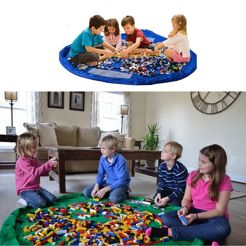 Портативная сумка для игрушек 150 см Детская хранения игровой коврик органайзер