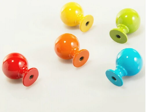 

10Pcs/Lot Child Handmade Stoving Varnish Water Drop Dresser Bathroom Shower Curtain Cabinet Colorful Knobs