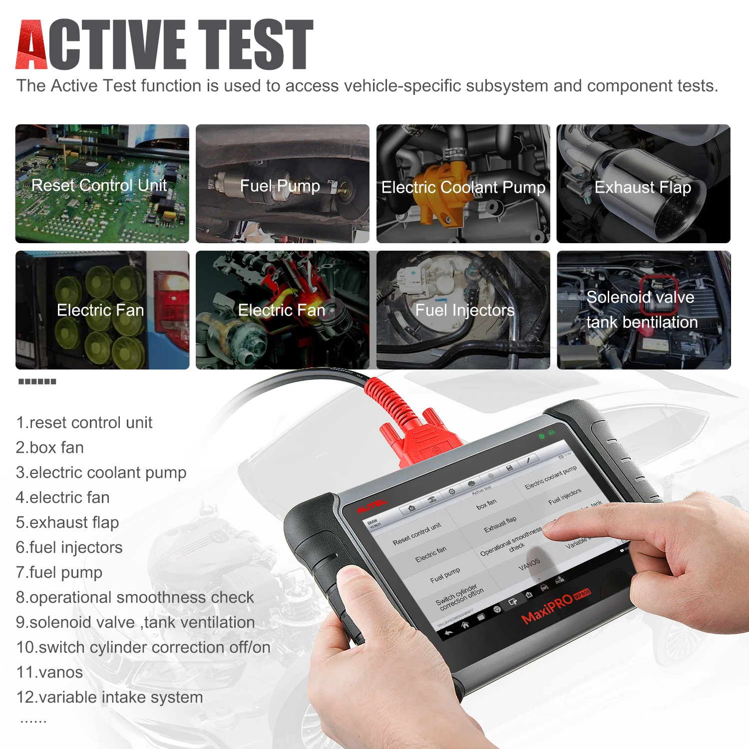 Autel MaxiPRO MP808K автоматический диагностический инструмент OBD2 считыватель кодов Сканер OBD 2 vag com scania Автомобильные диагностические инструменты