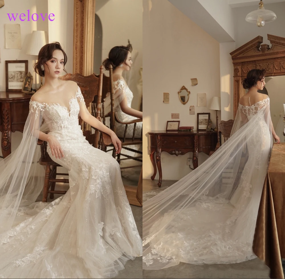 

Robe de mariee New arrival 2022 Summer Beach Wedding Dress with Straps White Open Back Mermaid Wedding Dresses Vestige De Noiva