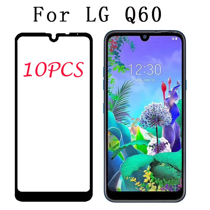 10 шт/партия 3D полный Клей закаленное стекло для LG Q60 полное покрытие 9 H защитная