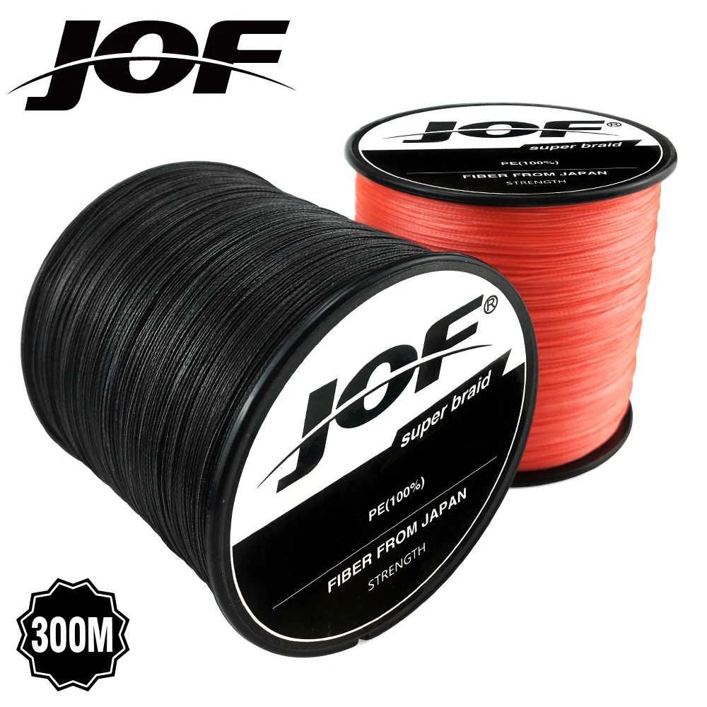 JOF 300M 8 Strand Weaves Fishing Line PE Braided Super Strong Multifilament 22 31 39 43 52 61 78LB | Спорт и развлечения