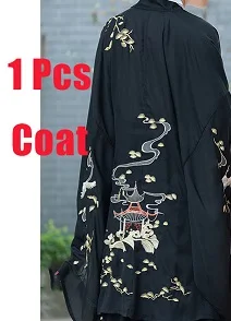 Coat Hanfu одежда для выступлений одежда для сцены Традиционный китайский народный танцевальный костюм женский мужской шоу наряды взрослых танцевальный костюм DN3507 - Цвет: Coat