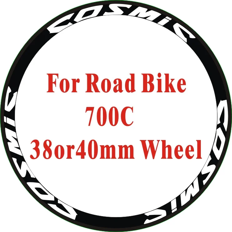 For 38or40mm wheel 4 цвета, 2 колеса/набор, дорожный велосипед 700c, наклейки на колеса, 12 шт./набор, 4 цвета, наклейки на гоночные колеса, наклейки на колеса велосипеда - Цвет: For 38or40mm wheel