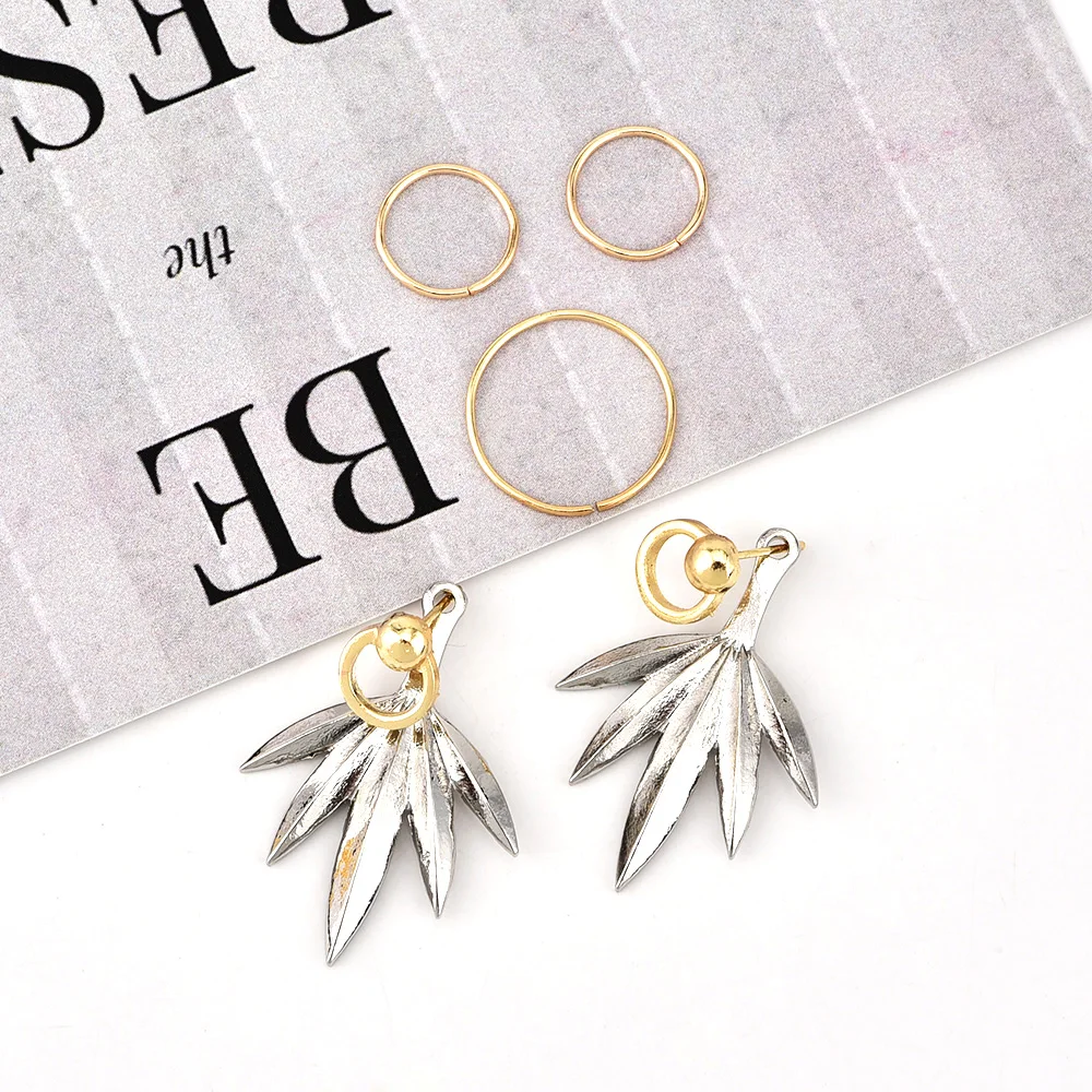 Bls-miracle 5pieces Fashion Street Style New Women's Personality Back Insert Geometric Stud Earrings Set Girls Gifts | Украшения и