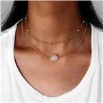 Bijoux Femme Collier Золотой цветной многослойный Блестящий массивный нагрудник Чокеры Колье-чокер для женщин Бохо ювелирные изделия Kolye