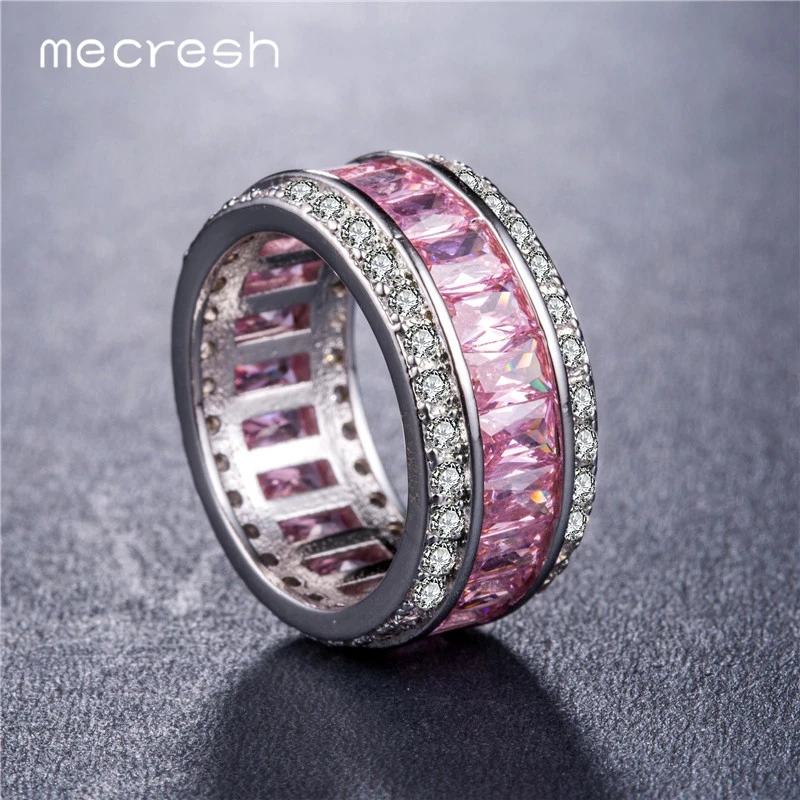 Mecresh Bohemia AAA + CZ женские кольца модные вечерние выпускного вечера пышные ювелирные