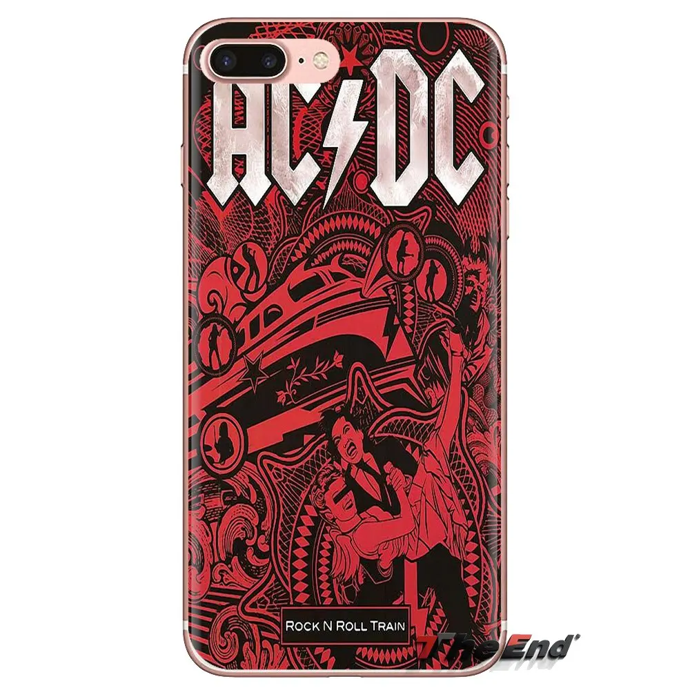 AC DC Transparent Soft Cases Covers For Samsung Galaxy A3 A5 A7 A9 A8 Star A6 Plus 2018 2015 2016 2017 |