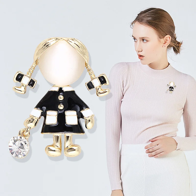 Простая капельная масляная брошь гардении булавка для женской одежды украшение