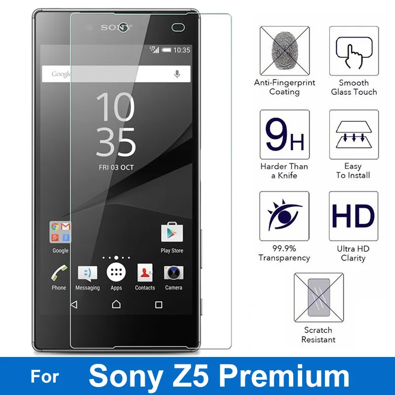 Z5 Премиум Защита для экрана из закаленного стекла Sony Xperia высокого класса Dual E6833