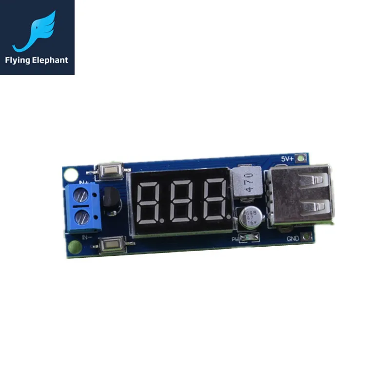 Понижающий модуль питания постоянного тока с напряжением от 6 5 40 В до + Вольтметр