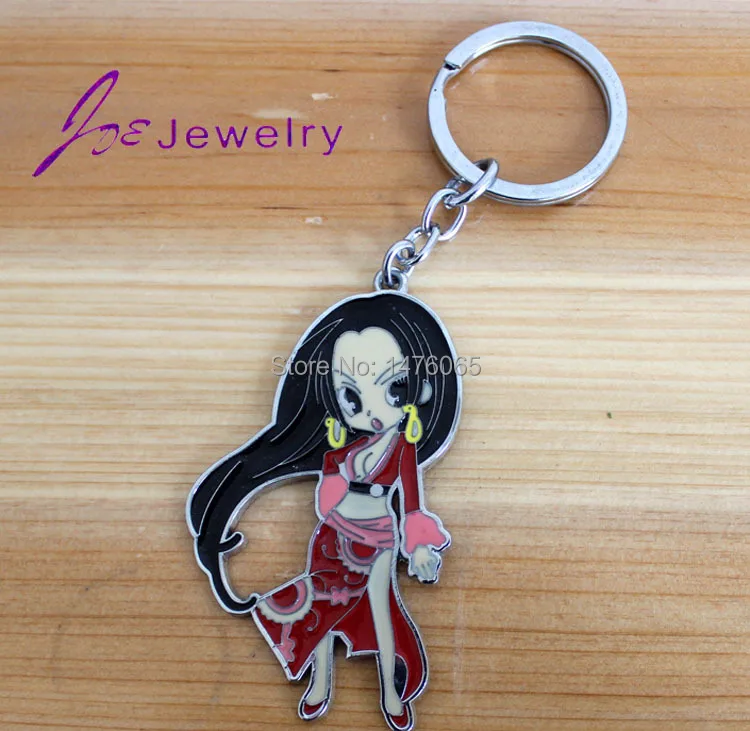 2015 new brand design key chain long black hair red dress girl keychain fashion jewelry for bag accessories car ring ZK203 | Украшения и