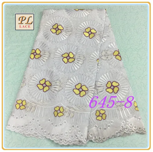 Newest fashion 100% Cotton Dry Lace African Swiss Fabric For Women Dress! MOB1-47 | Дом и сад