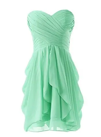 

Bridesmaid Dresses Double Sweetheart -neck Mint Green Short Fashion Little Dresses 2018 Bridesmaid D vestido de festa In stock