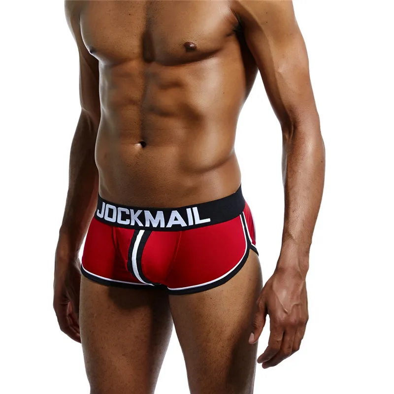 JOCKMAIL фирменфирменное Мужское нижнее белье, боксеры, шорты для геев, с мешочком для пениса, cueca, боксеры, calzoncillos hombre, мужские боксеры, шорты, трусы для сна