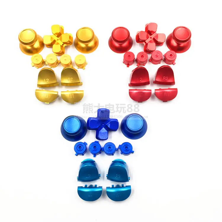 For ps4 gamepad controller metal button L1R1L2R2 cross key rocker cap iron plating game accessories |