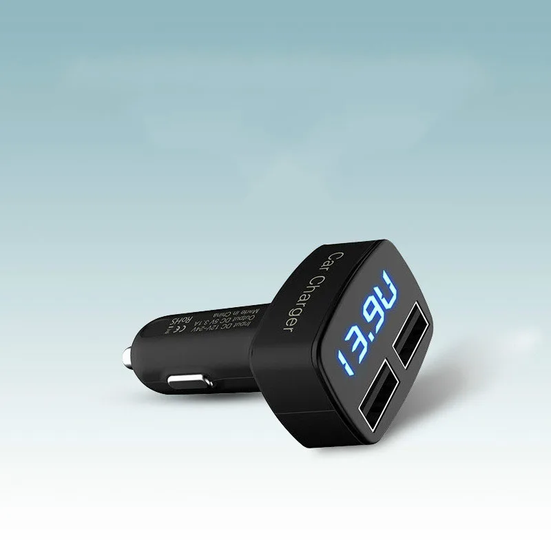 Новые 4 в 1 автомобиль Зарядное устройство Dual DC5V 3.1A с 2 портами (стандарт
