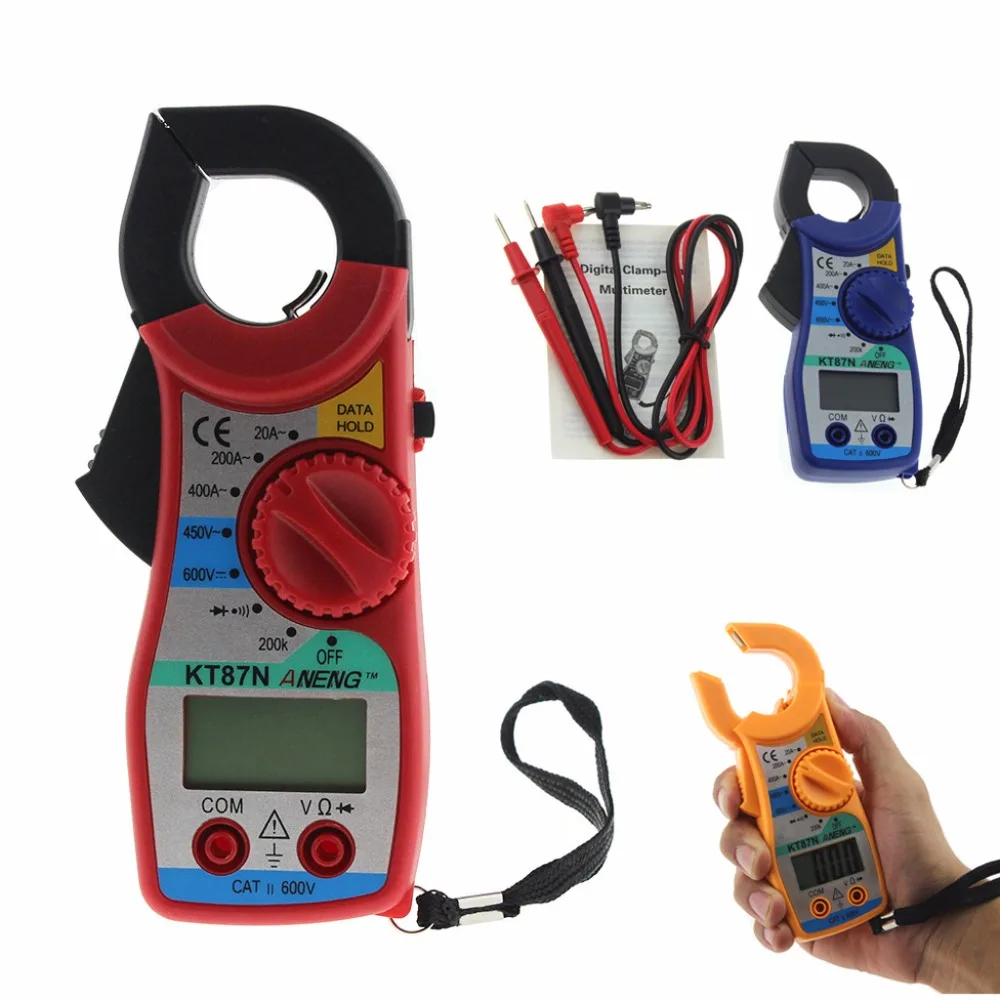 

ANENG KT87 Digital Multimeter Clamp Meter Current Clamp Pincers AC/DC Tester