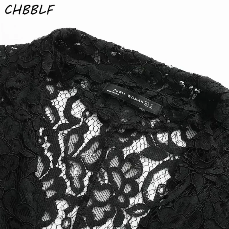 Женская кружевная блузка CHBBLF с длинным рукавом и отложным воротником BGB9137| |