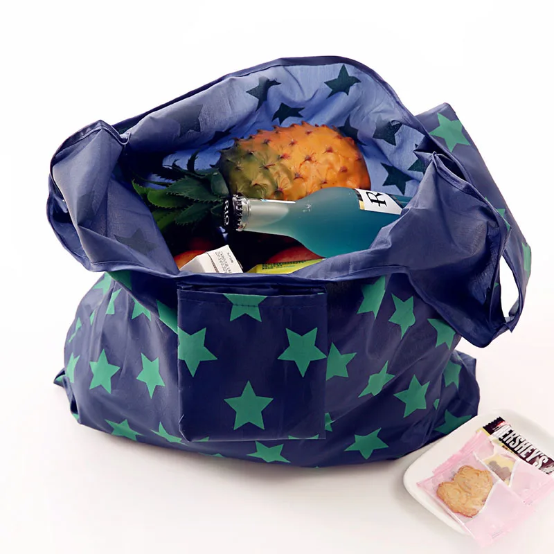 6 Style Foldable Reusable Shopping Tote Bag Folding Pouch Handbags Convenient Large-capacity bolsas de tela | Багаж и сумки
