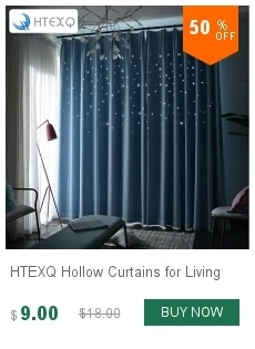 HTEXQ затемненный занавес для гостиной 3d полый звездный узор оконные обработанные сплошные занавески s для спальни однопанельные
