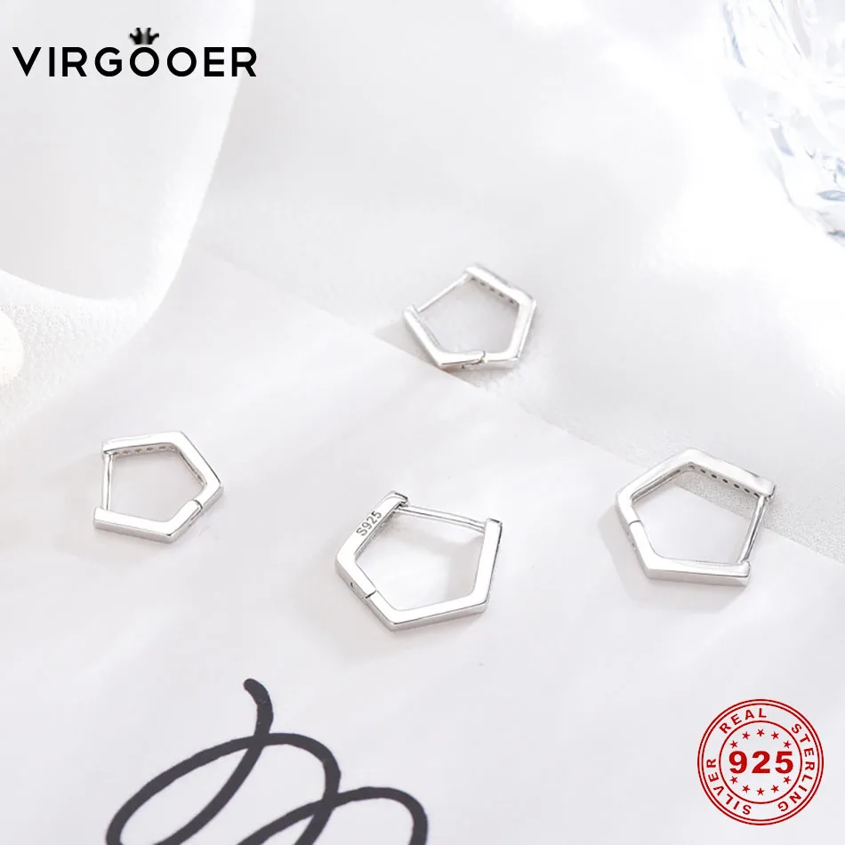 Virgooer 925 серебряные серьги cz клипса для женщин Девушка ювелирные изделия