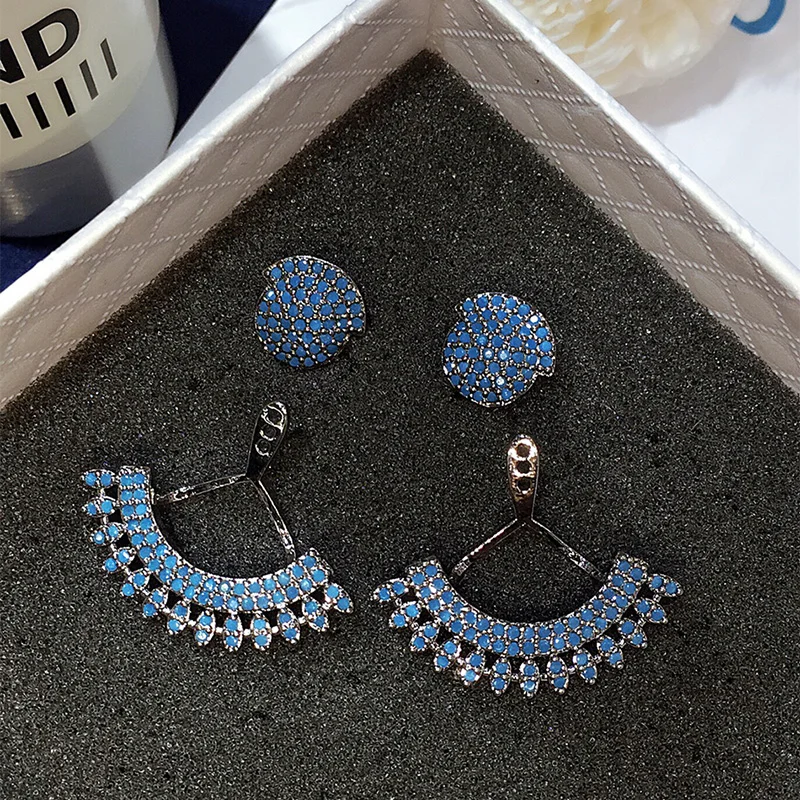 Женские серьги гвоздики с фианитами высокого качества|crystal stud earrings|stud earringsstud earrings