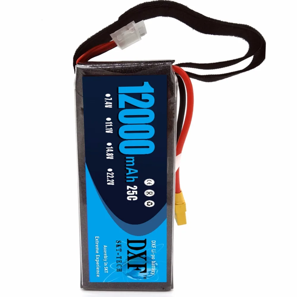 DXF 2 шт. хорошее качество Lipo батарея 22,2 в 12000 мАч 25C-60C 6 S RC AKKU Bateria для самолета Вертолет Лодка FPV Дрон БПЛА