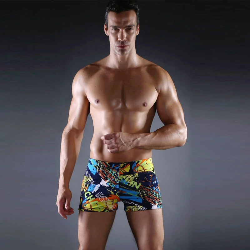 Мужские купальные костюмы мужские плавки трусы-боксеры для плавания легкие