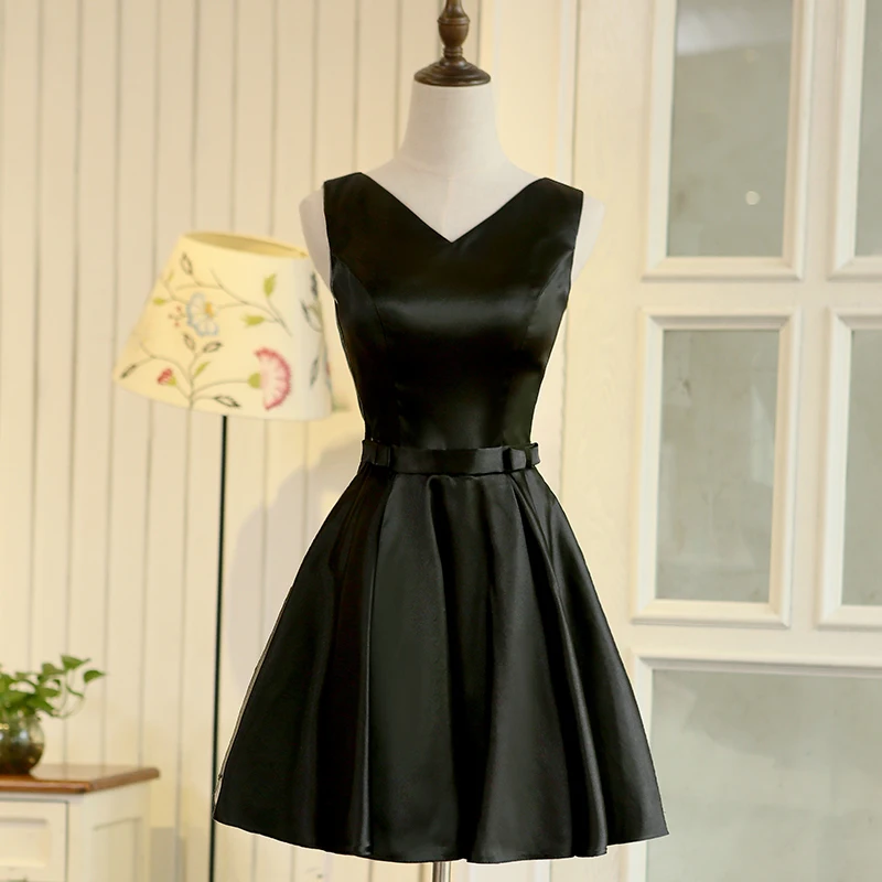 SOCCI/коктейльные платья с бантом и поясом для женщин 2017 маленькие черные милое