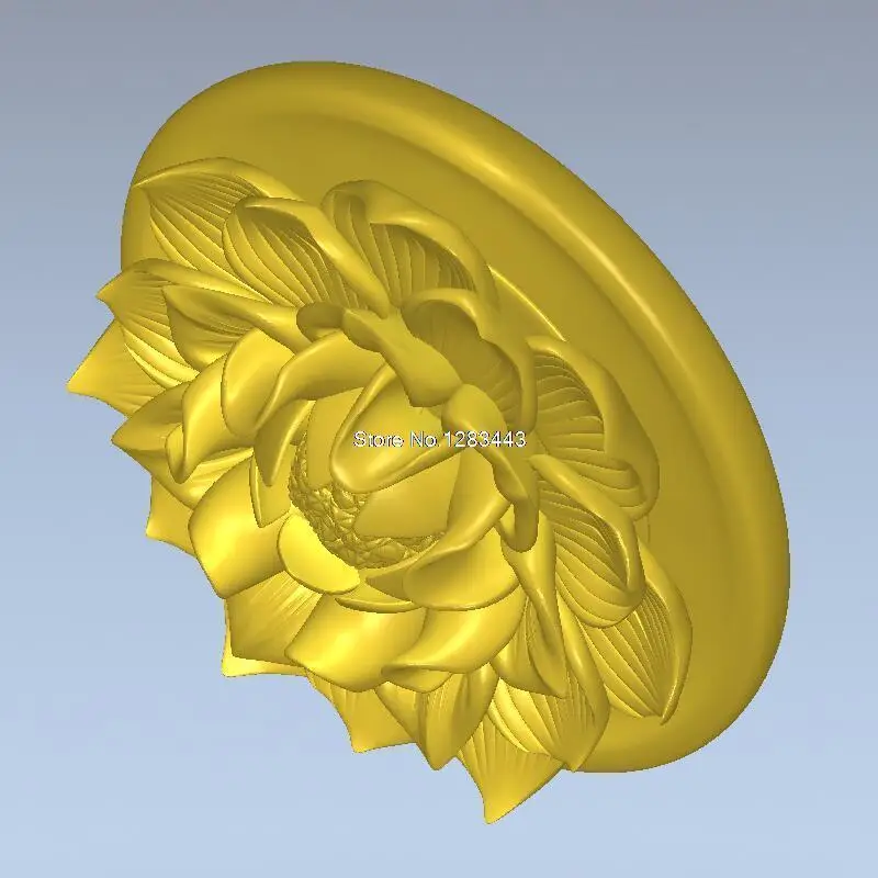 Лотоса резная фигура Цветочная стойка кровати резные рельефы 3d модель рельеф для