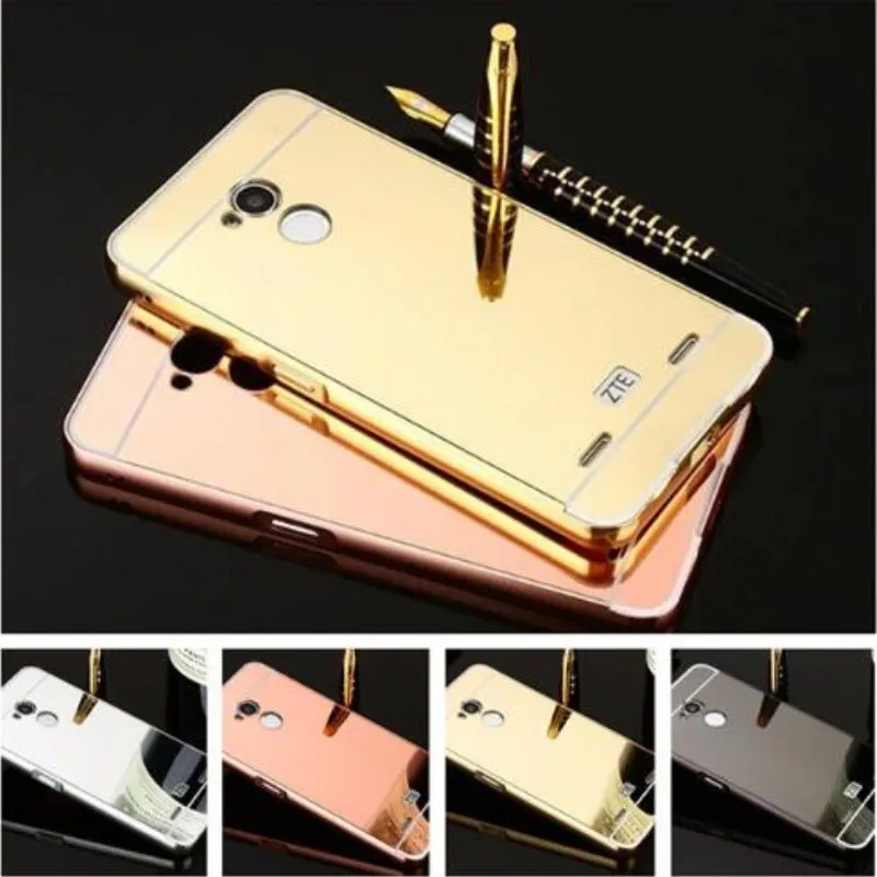 Зеркало Carcase On для ZTE Blade V7 Lite V6 + X3 Axon 7 A520 A610 чехол Роскошный Алюминиевый