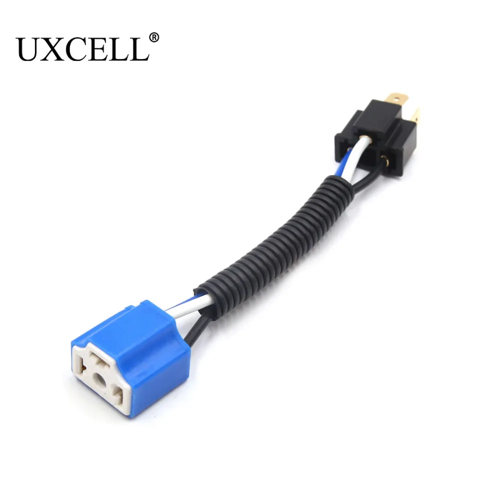 UXCELL H4 светодиодные лампы фары Противотуманные проводной жгут разъем для