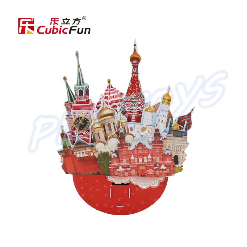 Новая идея подарок городской пейзаж в Москве 3D пазл модель сделай сам