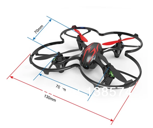 Мини Квадрокоптер Hubsan X4 H107C 2 4 ГГц 4CH красный/черный RC с камерой записи RTF UFO |